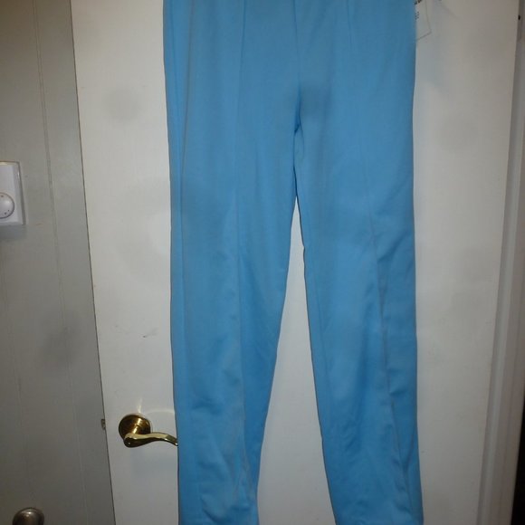 COMFORTABLE  Vintage  Elastic High- waist pull-on blue pants  USA made - Picture 6 of 9